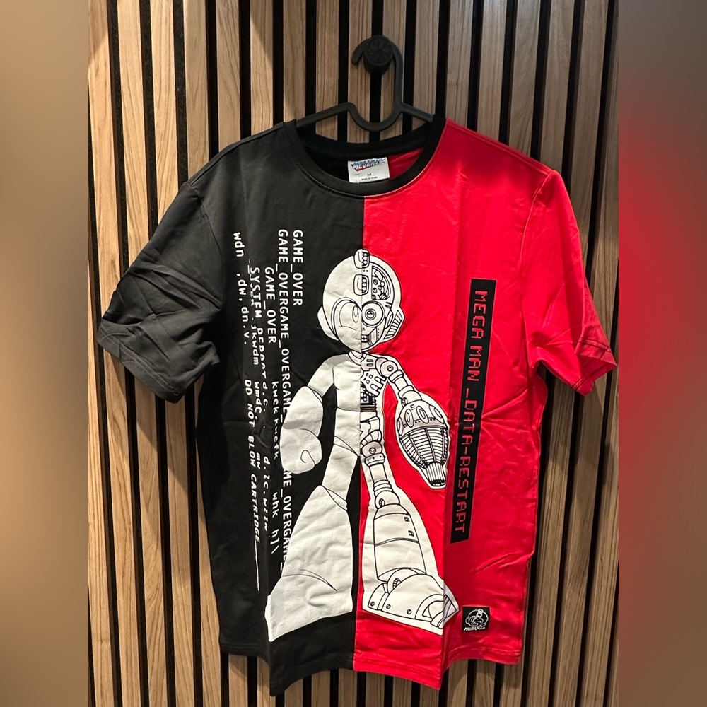 Mega Man Graphic T-Shirt in Black and Red